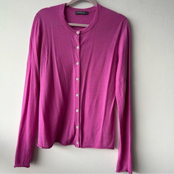 Canelle Sweaters - Canelle Cashmere Cardigan in magenta